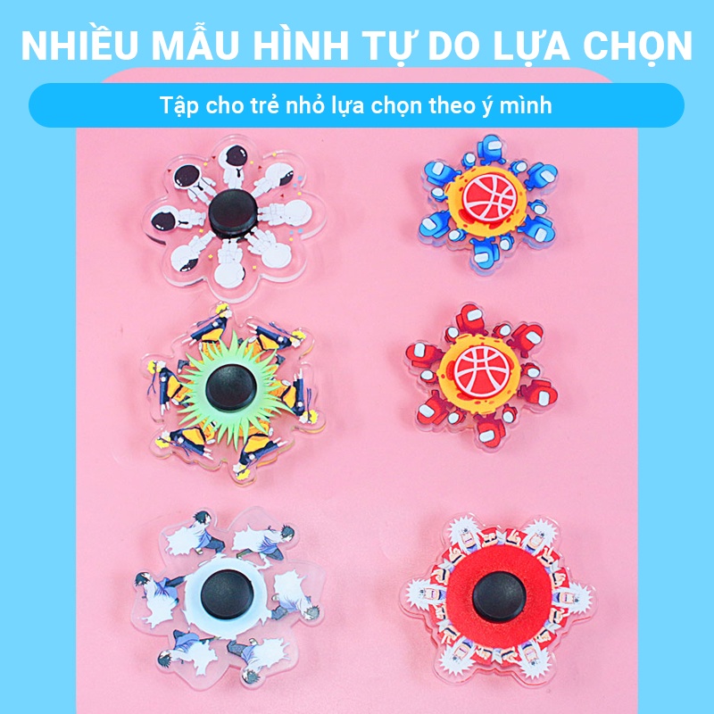 Đồ chơi con quay hiệu ứng hoạt ảnh 3D đẹp mắt, chất liệu nhựa an toàn bảo vệ môi trường, thiết kế hình ảnh hoạt hình