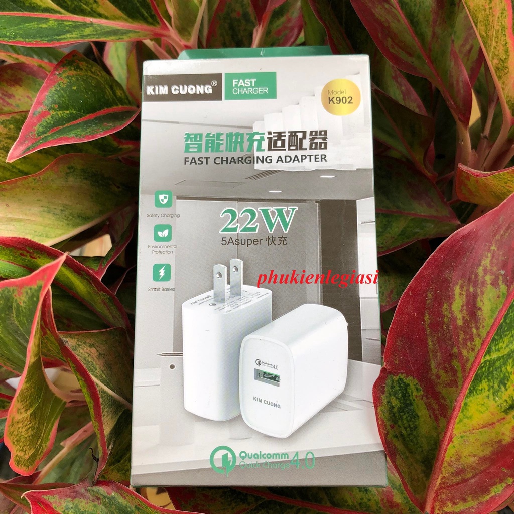 Cóc sạc nhanh Quick Charge 4.0 kim cương K902