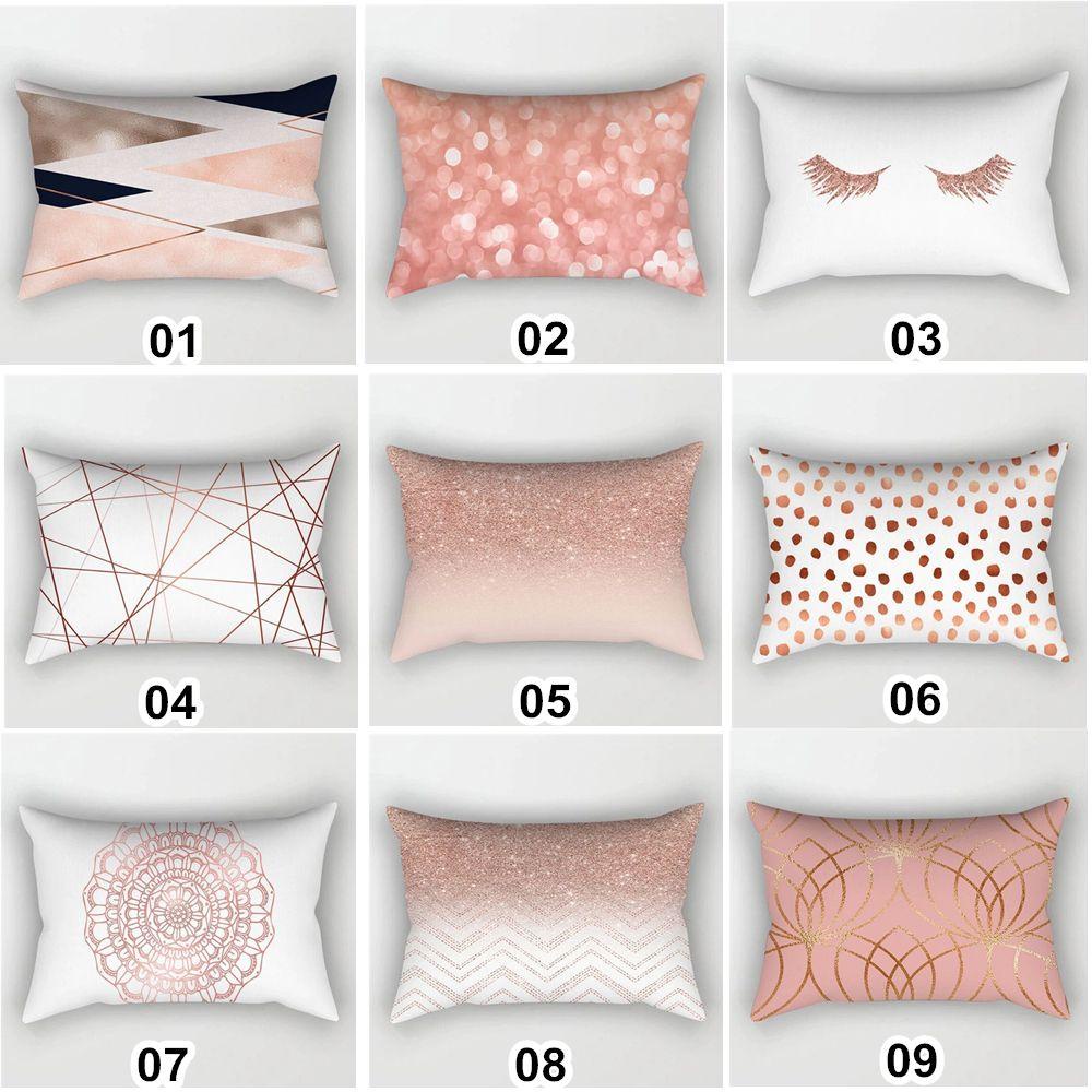 WATTLE Vỏ Gối Polyester In Họa Tiết Hình Học Trang Trí Nhà Cửa