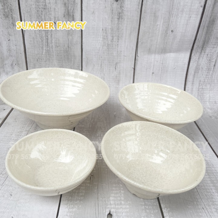 Tô nhựa 20.3 x 7.7 cm nhựa vân đá trắng , đá xanh, đá đen  - bowl F-TOX18