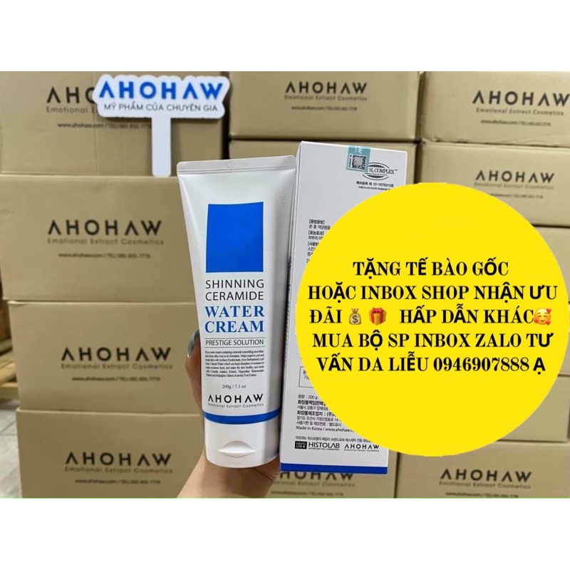 Kem dưỡng cấp nước căng bóng da SHINNING CEREAMIDE Ahohaw
