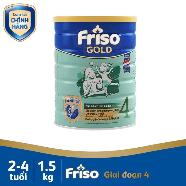 Sữa bột Friso Gold 4 1.5KG Cho Trẻ Từ 2 - 6 Tuổi  - Tặng quà ngẫu nhiên cho bé khi mua > 2 lon -  Date 4/ 2023