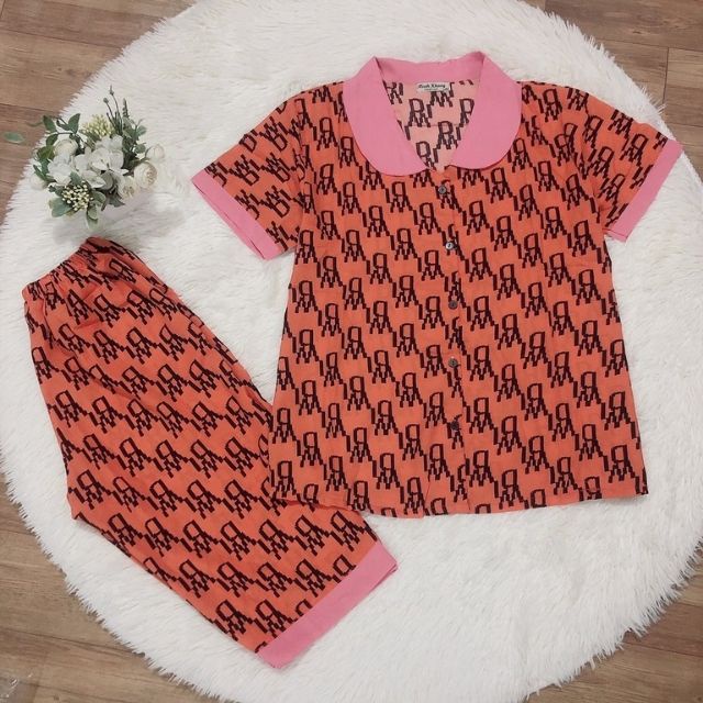 (PJ01) Bộ ngủ lụa Mango đồ bộ Pijama nữ mặc nhà quần lỡ áo cộc - Sanado