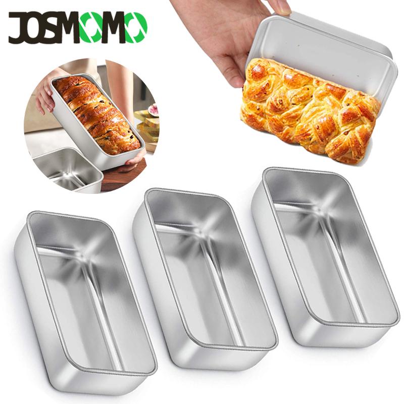 JOSMOMO Khuôn làm bánh mì/phô mai hình chữ nhật bằng nhôm chống dính tiện dụng cho nhà bếp