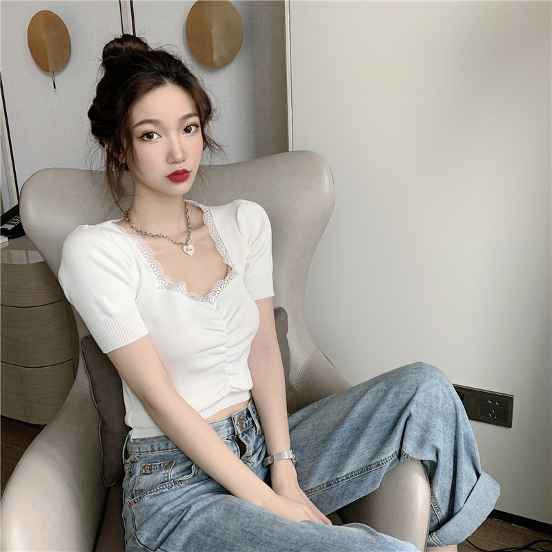 Áo lửng tay ngắn phong cách Hàn Quốc thời trang dành cho nữ | BigBuy360 - bigbuy360.vn