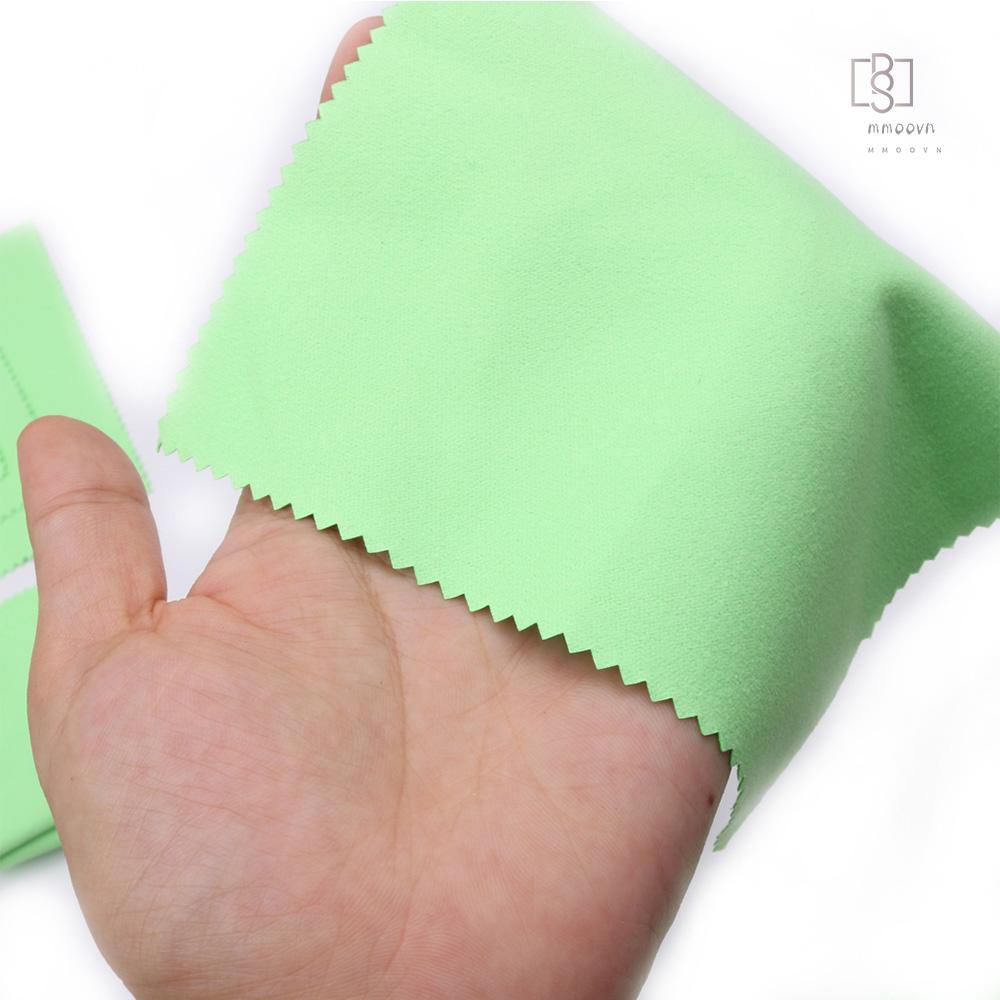 Khăn Lau Đánh Bóng Nhạc Cụ Hai Mặt Bằng Sợi Micro Mềm Mại Kích Thước 15cm * 15cm Màu Xanh Lá Dành Cho Guitar Bass Violin
