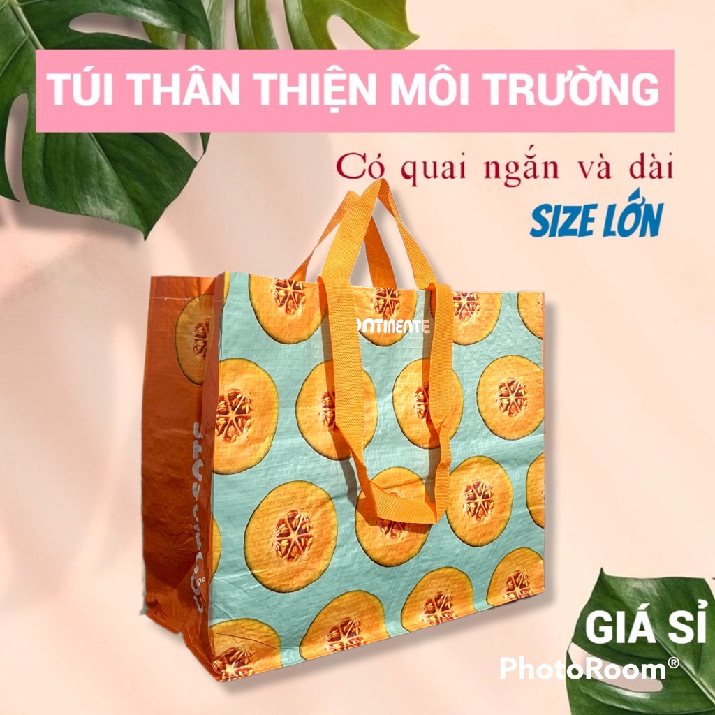 HAI QUAI - TÚI SIÊU THỊ, THÂN THIỆN MÔI TRƯỜNG, ECO SHOPPING BAG, BỀN, ĐỰNG ĐỒ NẶNG, SIZE LỚN