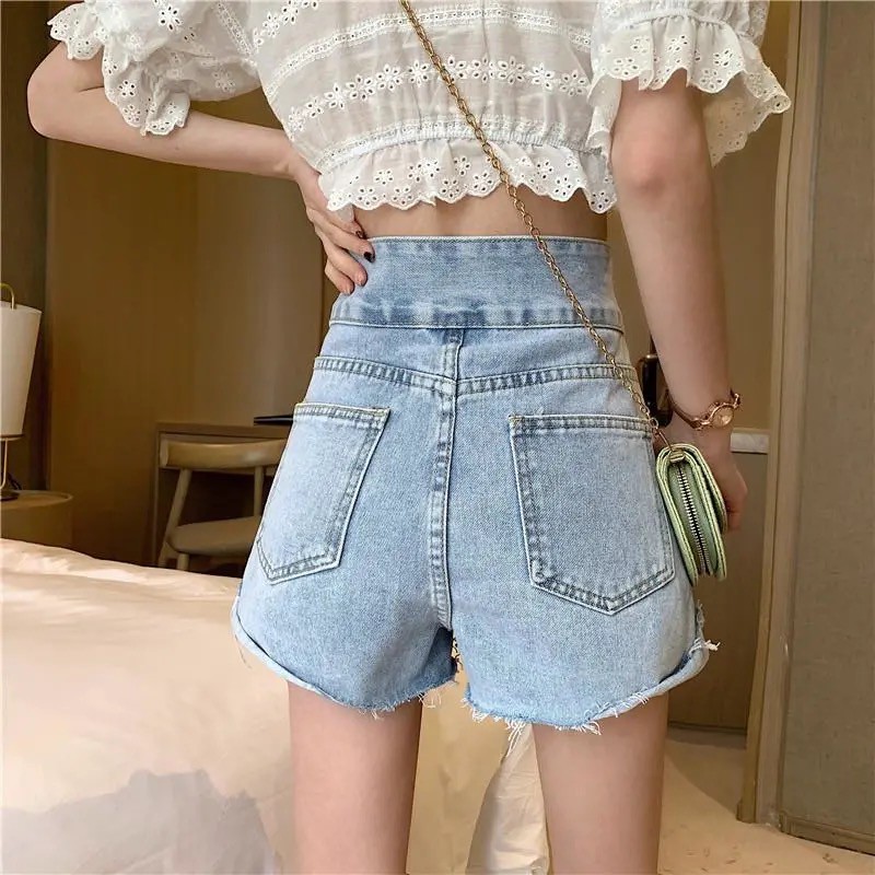 [ẢNH THẬT] Quần shorts nữ cạp cao xanh sáng cạp móc⚡️ 𝐅𝐑𝐄𝐄 𝐒𝐇𝐈𝐏 ⚡️Hàng cao cấp, full size S - XL - Mã SB5