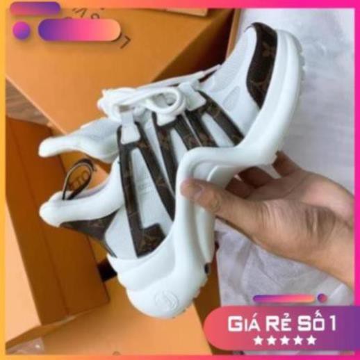 Giầy lv archligh nâu trắng cao cấp ( full box + free ship ) Sale 11