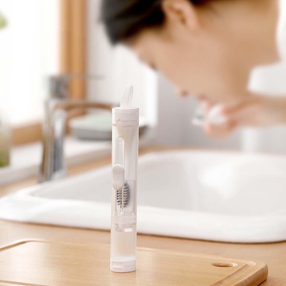 Bàn Chải Đánh Răng Nhựa Lông Mềm Gấp Gọn Mang Đi Cắm Trại Tiện Lợi