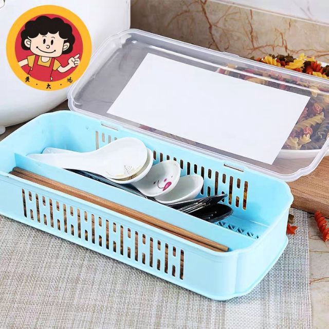 Hộp đựng đũa thìa có nắp cao cấp 0768 TA