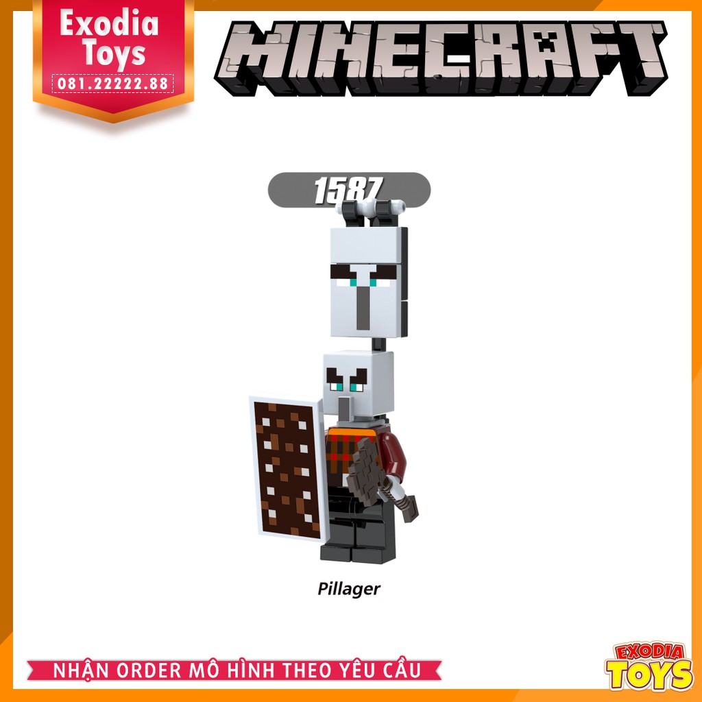 Xếp hình Minifigure nhân vật trò chơi Minecraft - Đồ Chơi Lắp Ghép Sáng Tạo - X0298