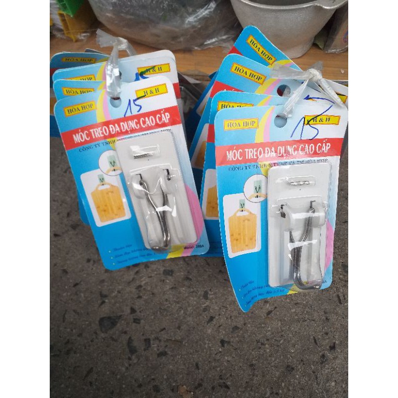 #Sỉ lẻ# Móc dán tường kèm đóng đinh cỡ to Hòa Hợp - chất liệu inox dày dặn chắc chắn chịu lực tốt tối đa 3,5kg, móc xoay