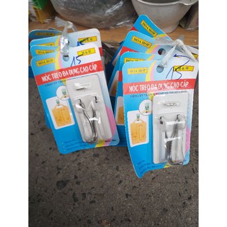 #Sỉ lẻ# Móc dán tường kèm đóng đinh cỡ to Hòa Hợp - chất liệu inox dày dặn chắc chắn chịu lực tốt tối đa 3,5kg, móc xoay