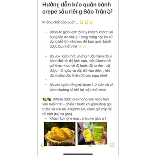 Bánh crepe sầu riêng
