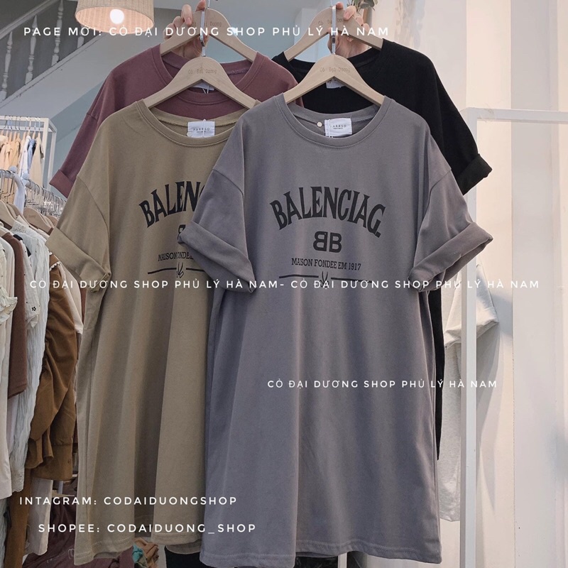áo phông BALENCIAG mác parrso cộc tay