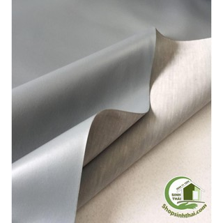Vải da simili PVC - vải giả da may nệm bọc ghế, may túi xách, giày dép - [ 1 mét x khổ 1,4m ] màu xám có vân