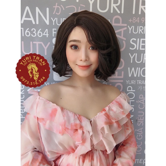 Tóc bộ siêu cấp YuriTran (bộ vic socola hai mái, mái xoăn)