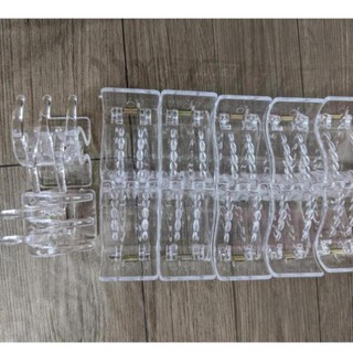 vỉ 12 KẸP TÓC CÀNG CUA TRONG SUỐT 3 RĂNG