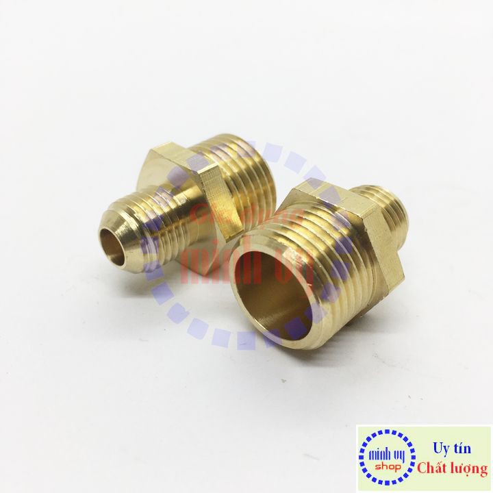 Khớp chuyển  - đầu chuyển ren NGOÀI 21mm   sang ren NGOÀI 14mm - phụ kiện máy rửa xe N21-N14loi