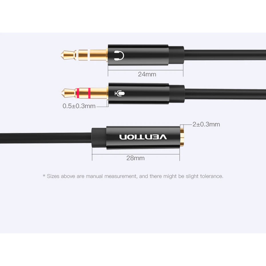 Dây cáp tách tai nghe 3.5mm kiểu chữ Y