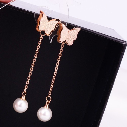 Bông Tai Tòn Ten Bướm Cát Titan Ko Đen TT 2979