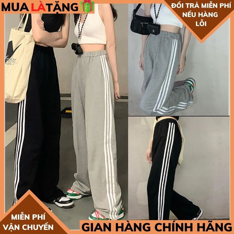 Quần3Sọc Nam Nữ , quần thể thao ống suông chất thun co dãn thoải mái ,quần unisex phong cách hàn quốc XƯỞNG MAY TIT COJ2