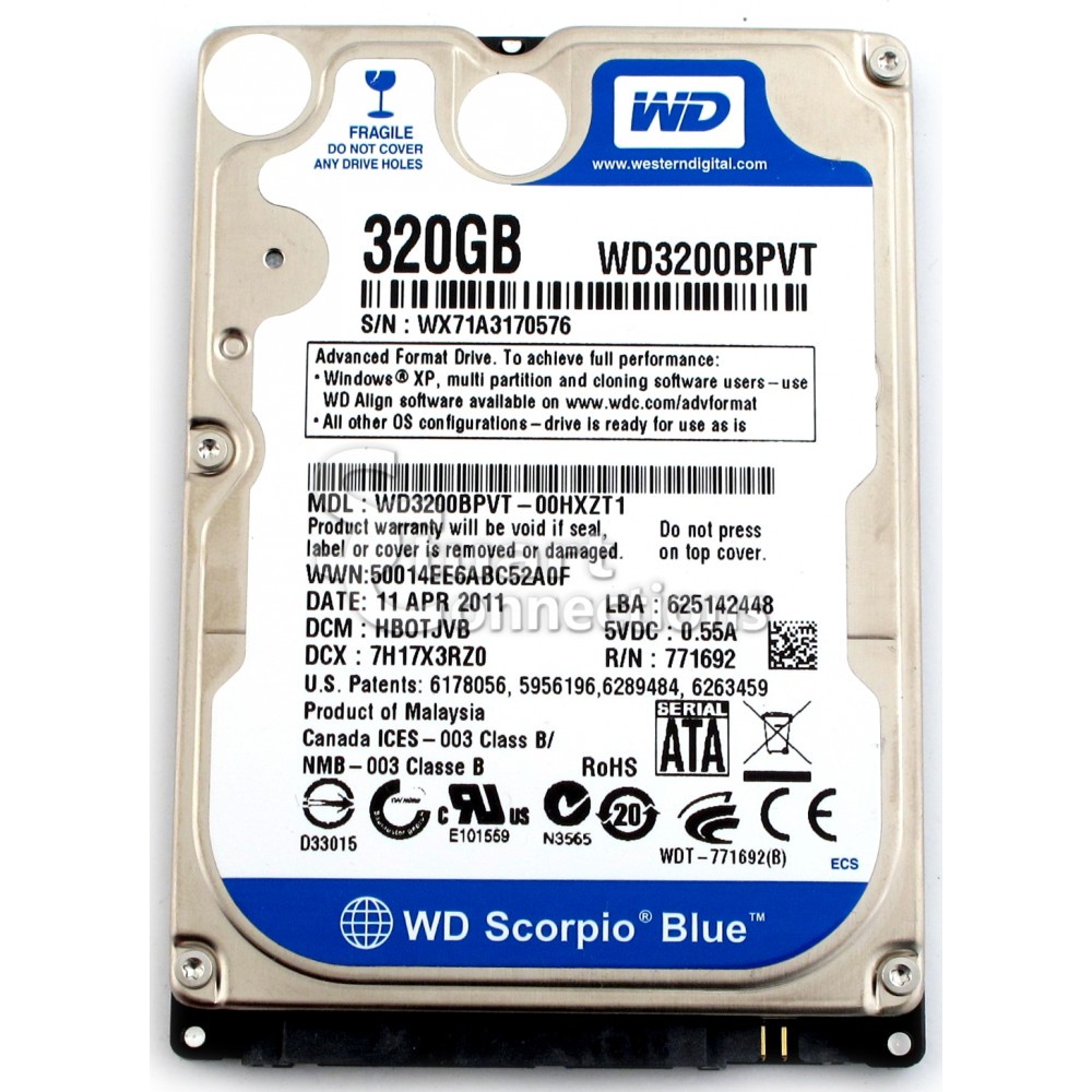 Ổ cứng HDD SATA 2.5 LAPTOP 160GB 250GB 320GB 750GB BÓC MÁY TEST GOOD
