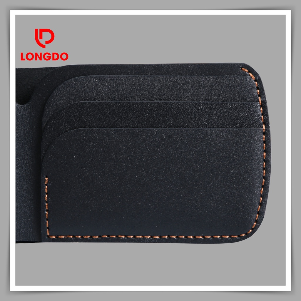 Ví nam da bò thật - Bảo hành 5 năm - Hàng chính hãng thương hiệu Longdo Leather - B04