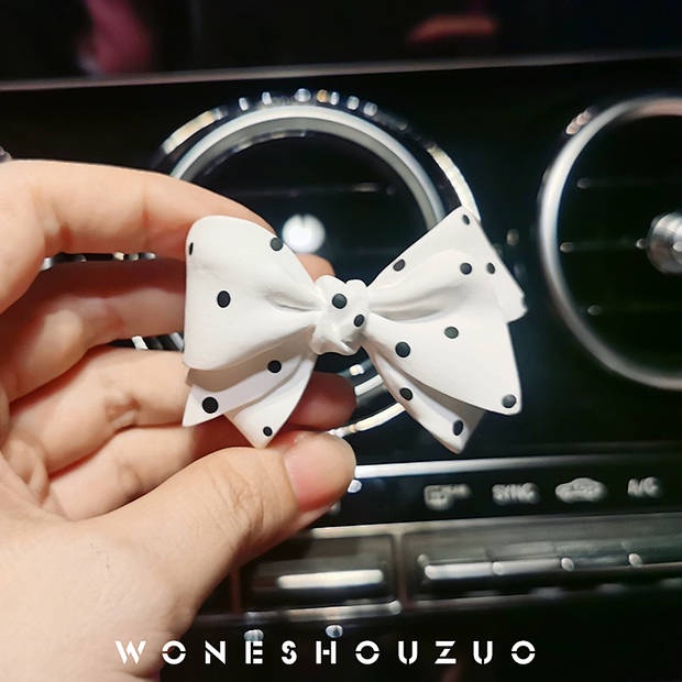 INS Korean Style Minimalist Bow Auto Perfume Aromatherapy Air Conditioner Air Outlet Clip Car Interior Decoration exht