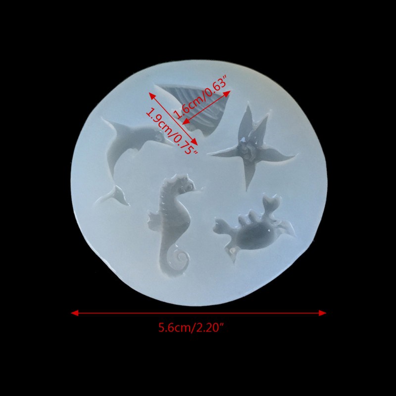 Khuôn Silicone Tạo Hình Vỏ Sò / Sao Biển Trang Trí Bánh