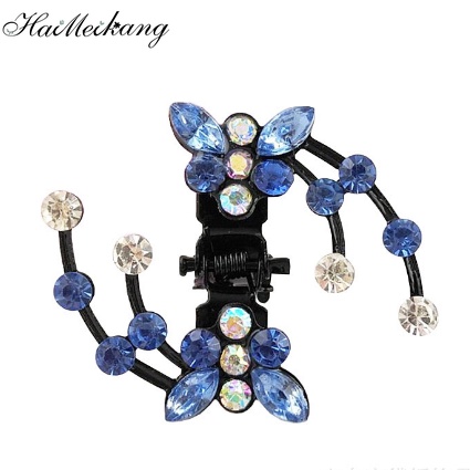 Bộ 6 kẹp tóc càng cua HAIMEIKANG thiết kế mặt bông hoa đính đá xinh xắn thời trang dành cho nữ