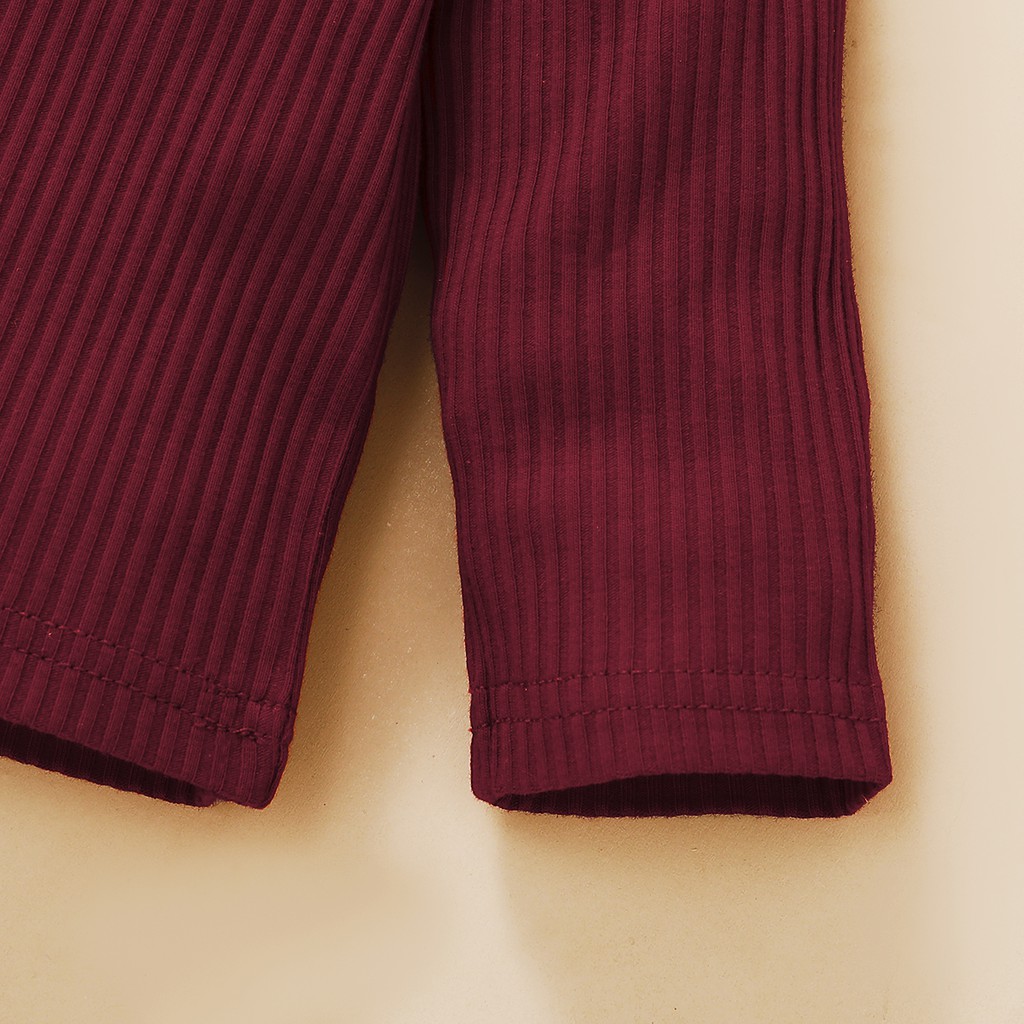 Bộ đồ MIKRDOO gồm áo dài tay và quần dài màu trơn thời trang dành cho trẻ em