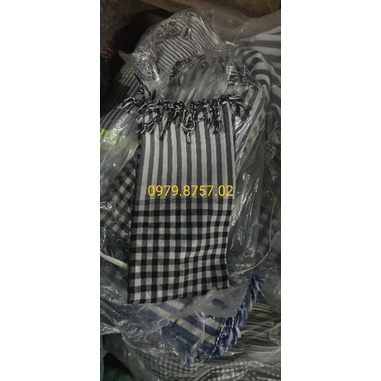 5 khăn đen 60x155cm có tua rua