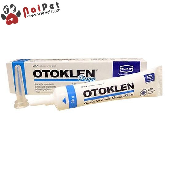 Nhỏ Tai Cho Chó Mèo Ngứa Tai Viêm Tai Ve Tai Otoklen Alkin 20g