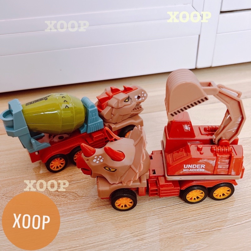 Đồ chơi ! Xe khủng long công trình 15cm 2 màu cho bé