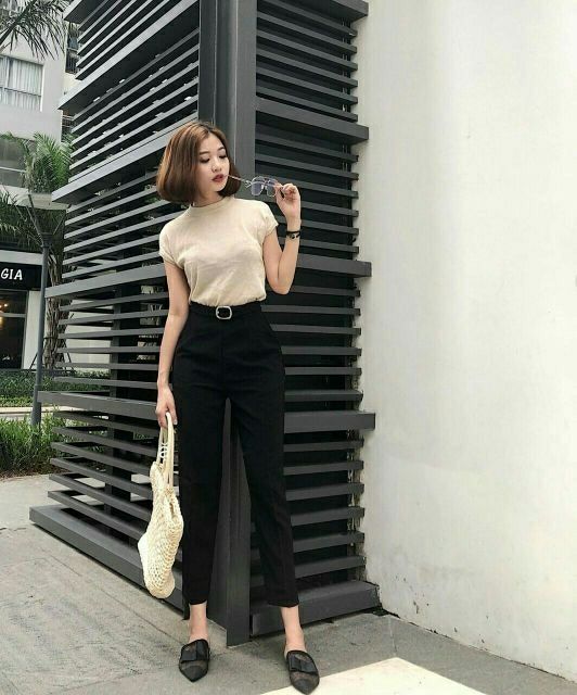 Quần tây nữ cạp cao đai sắt loại đẹp 3 màu | BigBuy360 - bigbuy360.vn