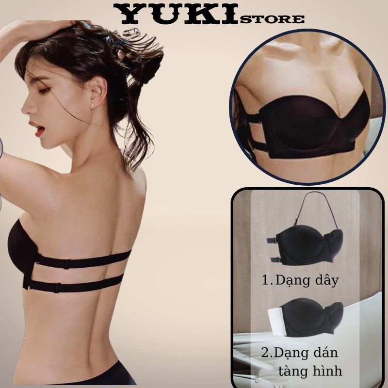 Áo Ngực Không Dây Hở Lưng Có Gọng Chống Tụt Tạo Khe YUKI STORE 319