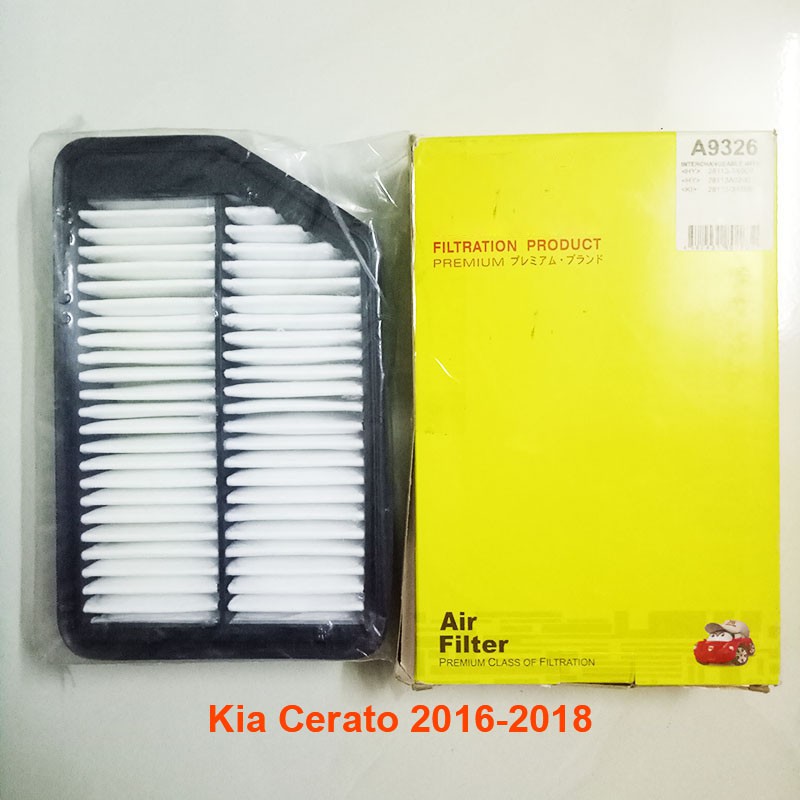 Lọc gió động cơ A9326-6 JS Asakashi dùng cho Kia Cerato Việt Nam 1.6 và 2.0 2016, 2017, 2018 281133X000
