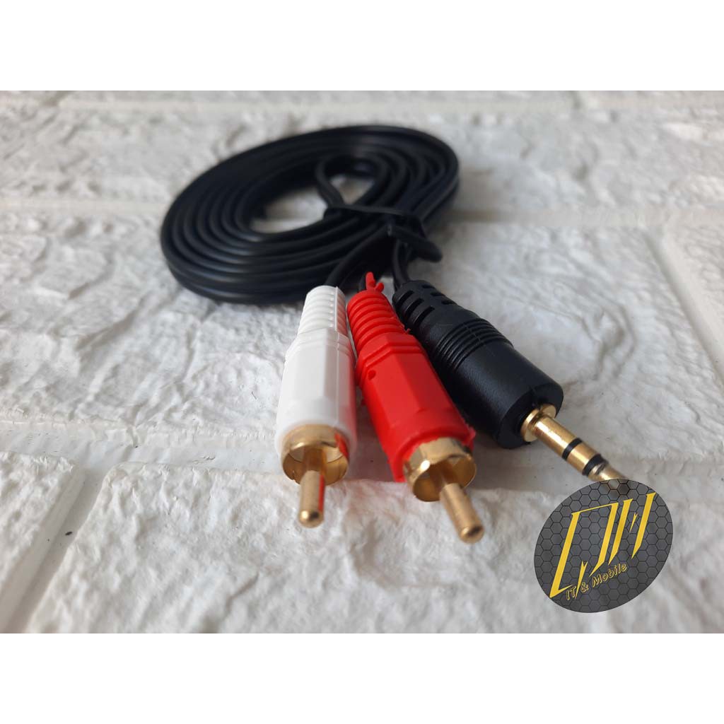 Cable AV 1 to 2 - Cáp 1 đầu jack 3.5 ra 2 đầu hoa sen - 1.5m