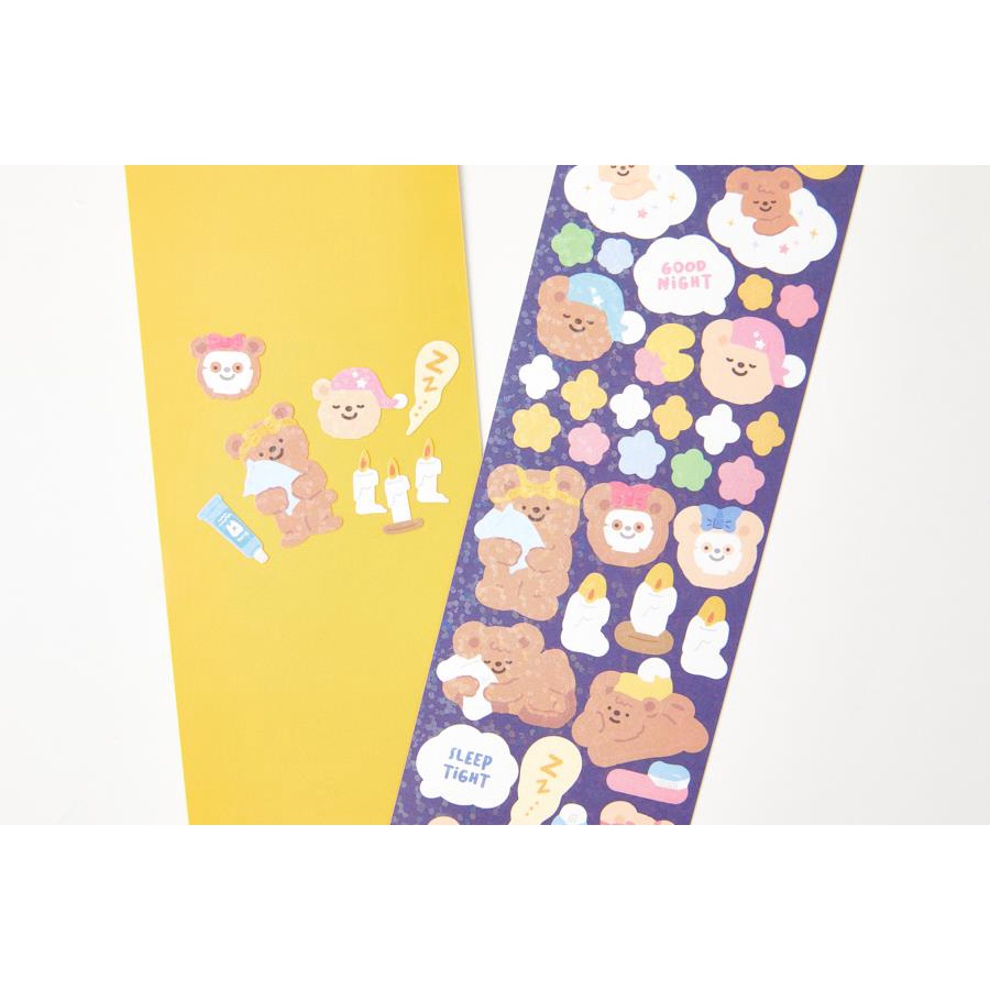 Set 2 Tấm Sticker ARTBOX Hàn Quốc Hình Gấu Bear Đang Ngủ Xinh Xắn