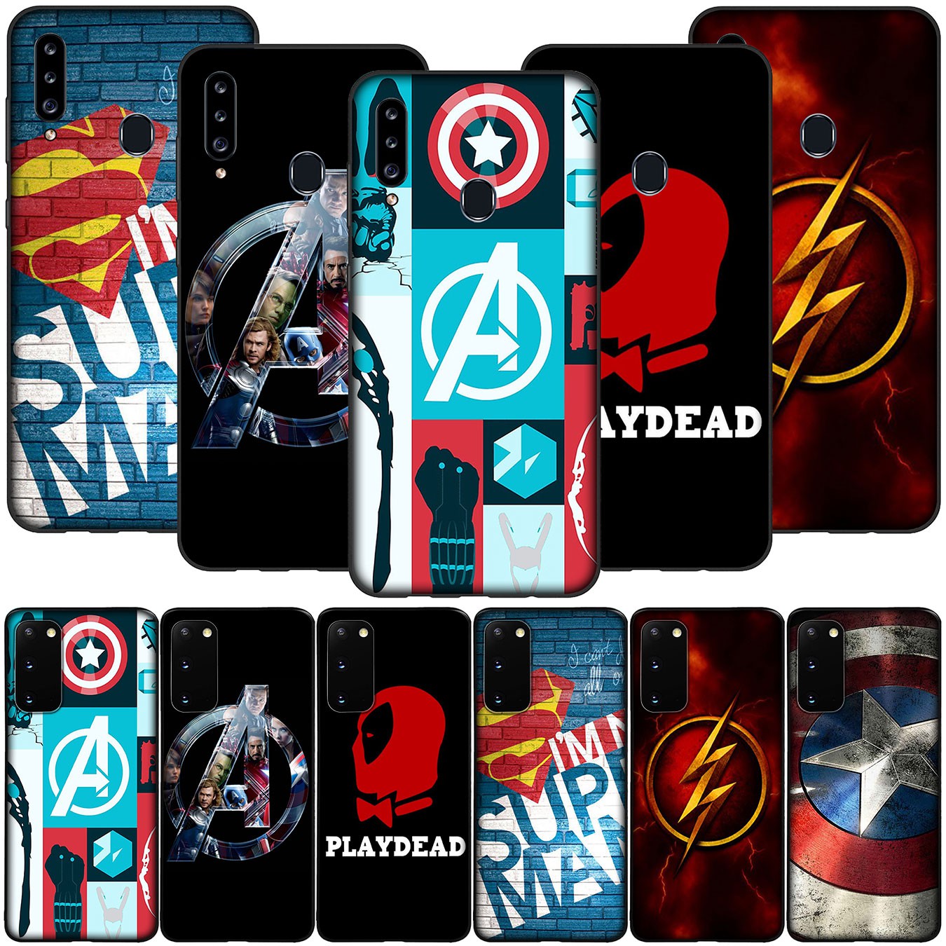 MARVEL ốp lưng samsung Tpu Mềm In Hình Captain America Cho Samsung Galaxy A2 J4 Core J6 Prime Plus J8 2018 J7 Duo