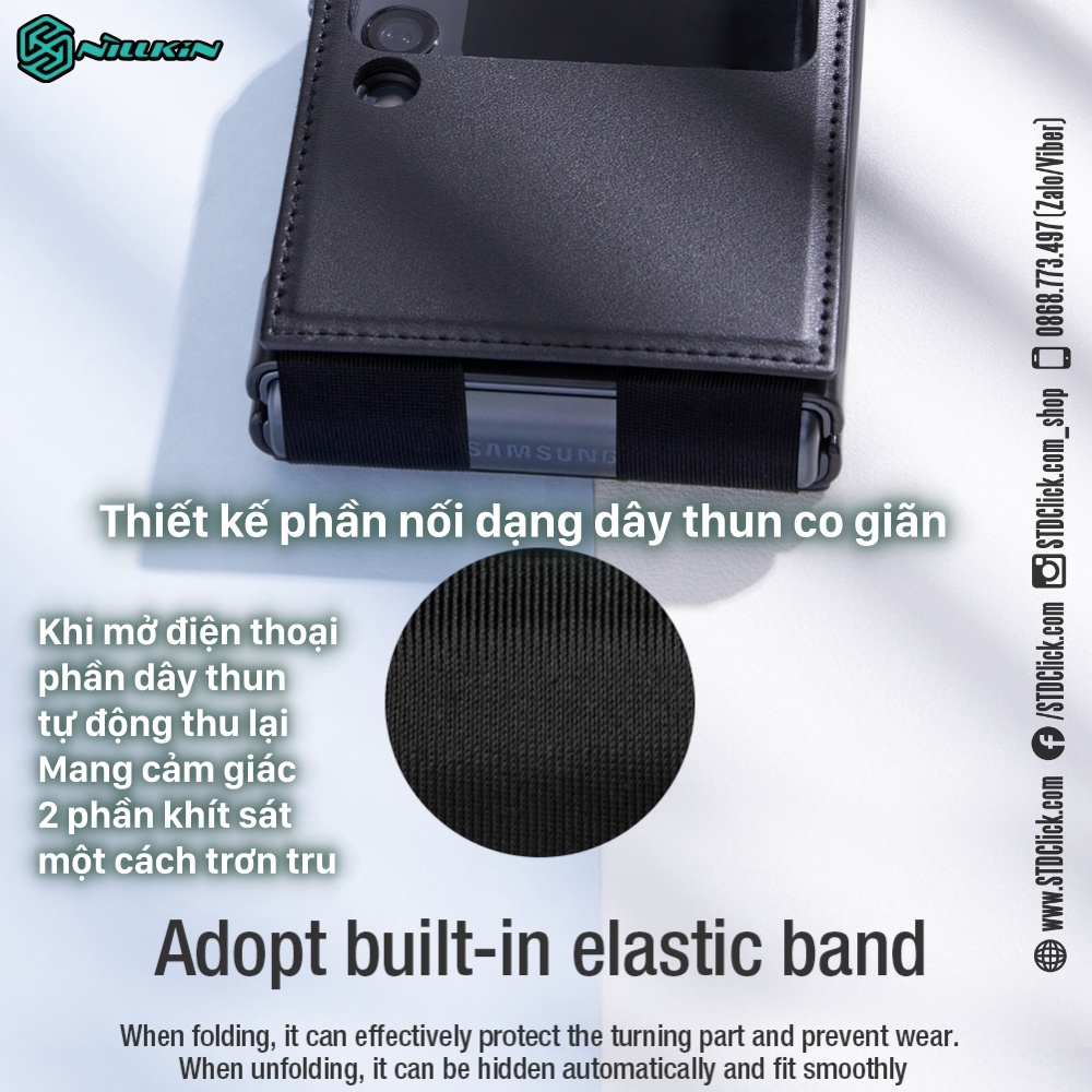 ỐP LƯNG SAMSUNG GALAXY Z FLIP 3 5G NILLKIN QIN CHÍNH HÃNG