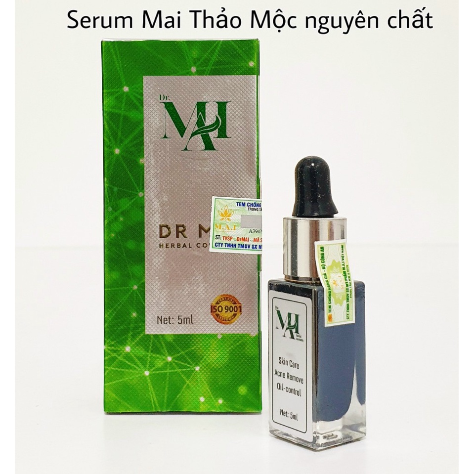 Serum Dr MAI nguyên chất chính hãng dành cho da dầu mụn thâm sẹo mỹ phẩm thiên nhiên thảo mộc 5ml
