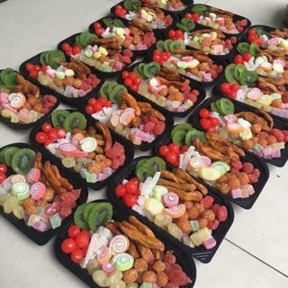 🌺🌺🌺Hộp Nhựa đế đen đựng Banh mứt bán tết🌺🌺🌺