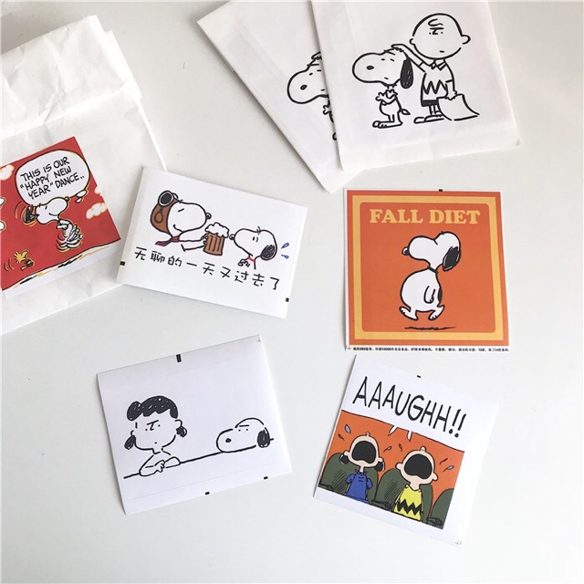 Set miếng dán hình chú chó Snoopy dễ thương