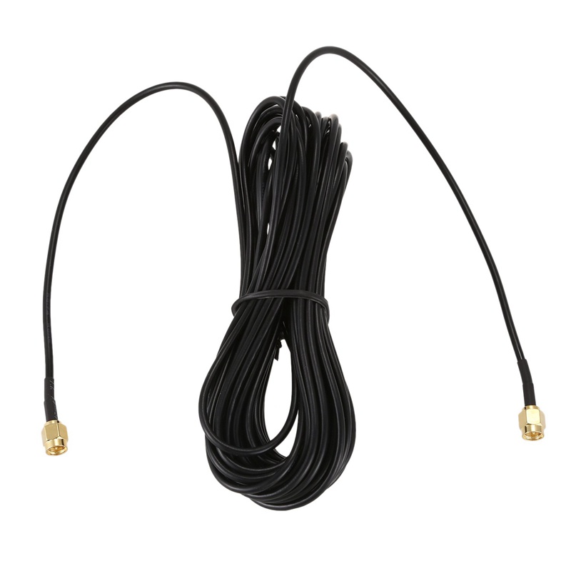 10m Dây Cáp SMA Đầu Đực Sang SMA Đầu Đực M-M Đầu Nối RF Đồng Trục RG174 Màu Vàng