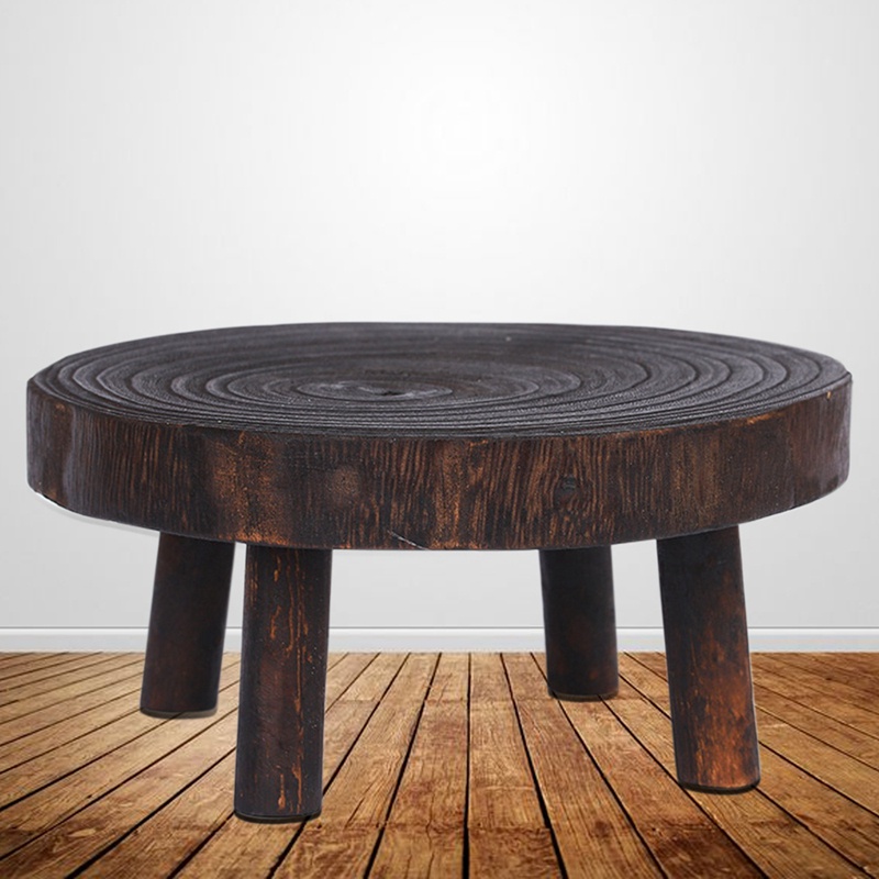 Bệ gỗ tròn trang trí mộc mạc Chậu cây trồng trồng trồng cây đứng trong chậu Kệ trồng cây trong nhà ngoài trời A