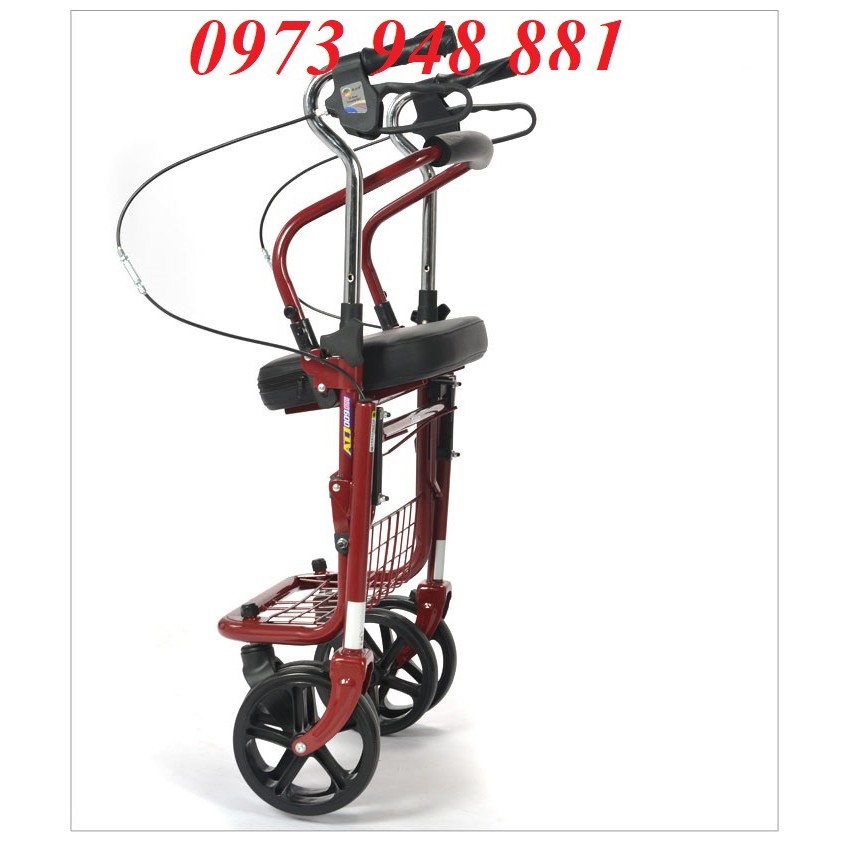 Xe đẩy người cao tuổi, người già thương hiệu Lucass màu xanh dương