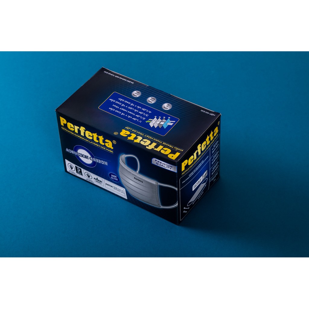 [ Hết] HỘP KHẨU TRANG THAN HOẠT TÍNH LỌC KHÔNG KHÍ KHÓI CHÁY, BỤI.. #PERFETTA 4 LỚP ! | BigBuy360 - bigbuy360.vn